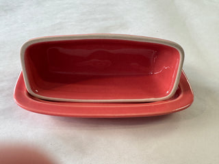 Fiesta Retired Small Butter Dish Flamingo  Retired Color