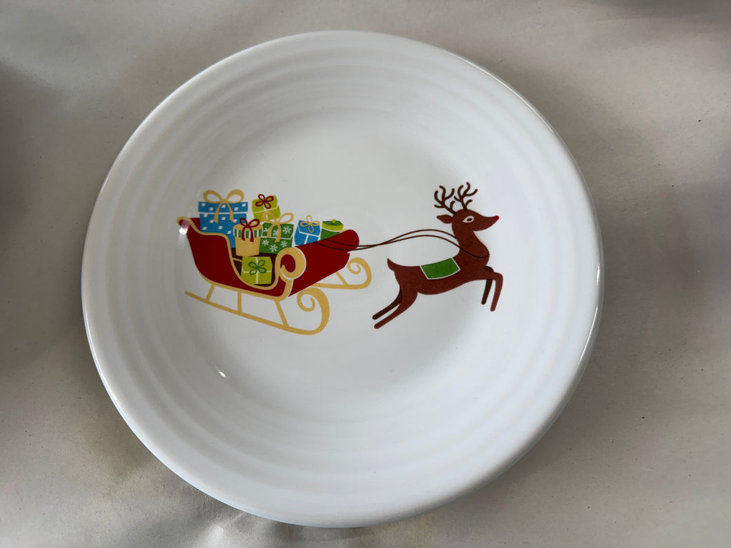 Fiesta Luncheon Plate Holiday Sleigh Exclusive