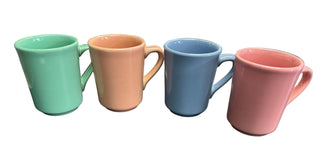 Fiesta HLC Denver Mugs Set of 4 Pastel Colors