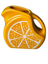 Load image into Gallery viewer, Fiesta Orange FTCCO Outlet  Exclusive Mini Disc Disk Pitcher Butterscotch
