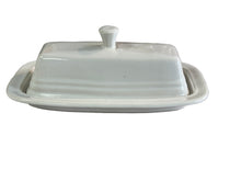 Load image into Gallery viewer, Fiesta Retired White Butter Dish Old Style  !!!
