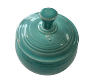 Load image into Gallery viewer, Fiestaware Fiesta Turquoise Individual Sugar Bowl w Lid Retired 7oz

