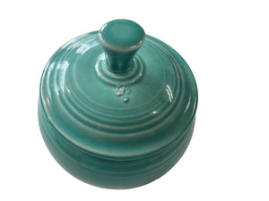 Fiestaware Fiesta Turquoise Individual Sugar Bowl w Lid Retired - Thumbnail 3