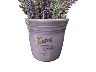 Fiesta FTCCO Lavender Flower Pot Dancing Lady Liz signature