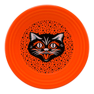 Fiesta Black Cat Retro look Luncheon 9" Halloween