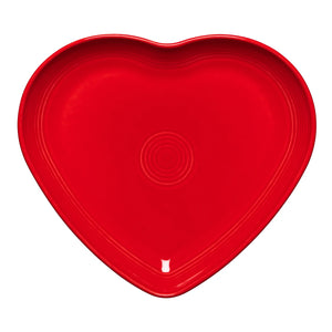 Fiesta Large Heart Bowl Plate Scarlet