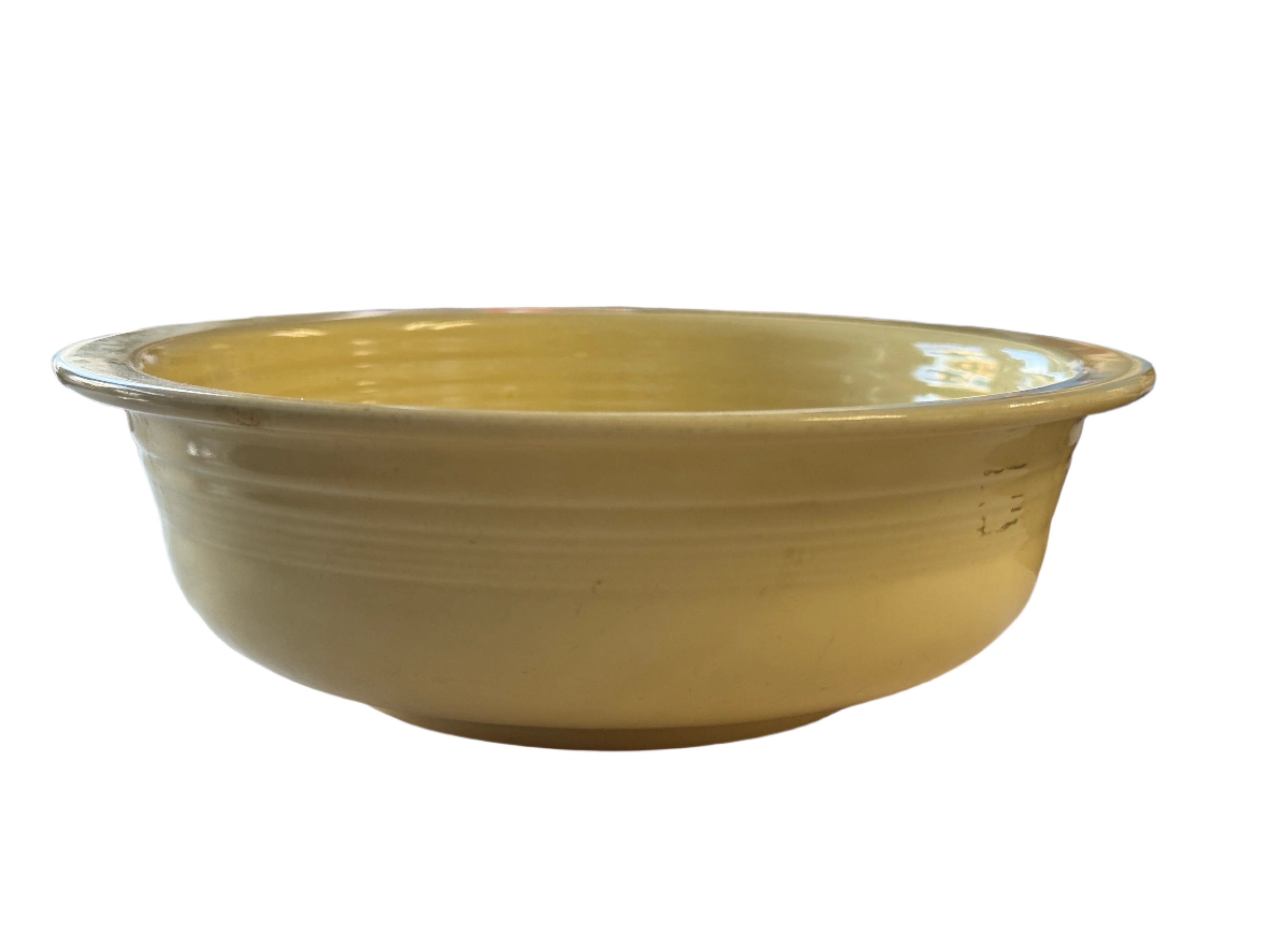 Vintage Nappy Bowl Ivory 8"