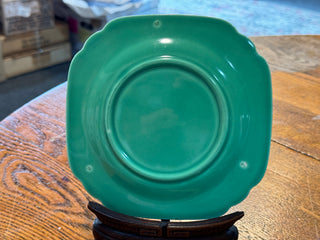 VINTAGE HOMER LAUGHLIN RIVIERA 7" PLATES GREEN