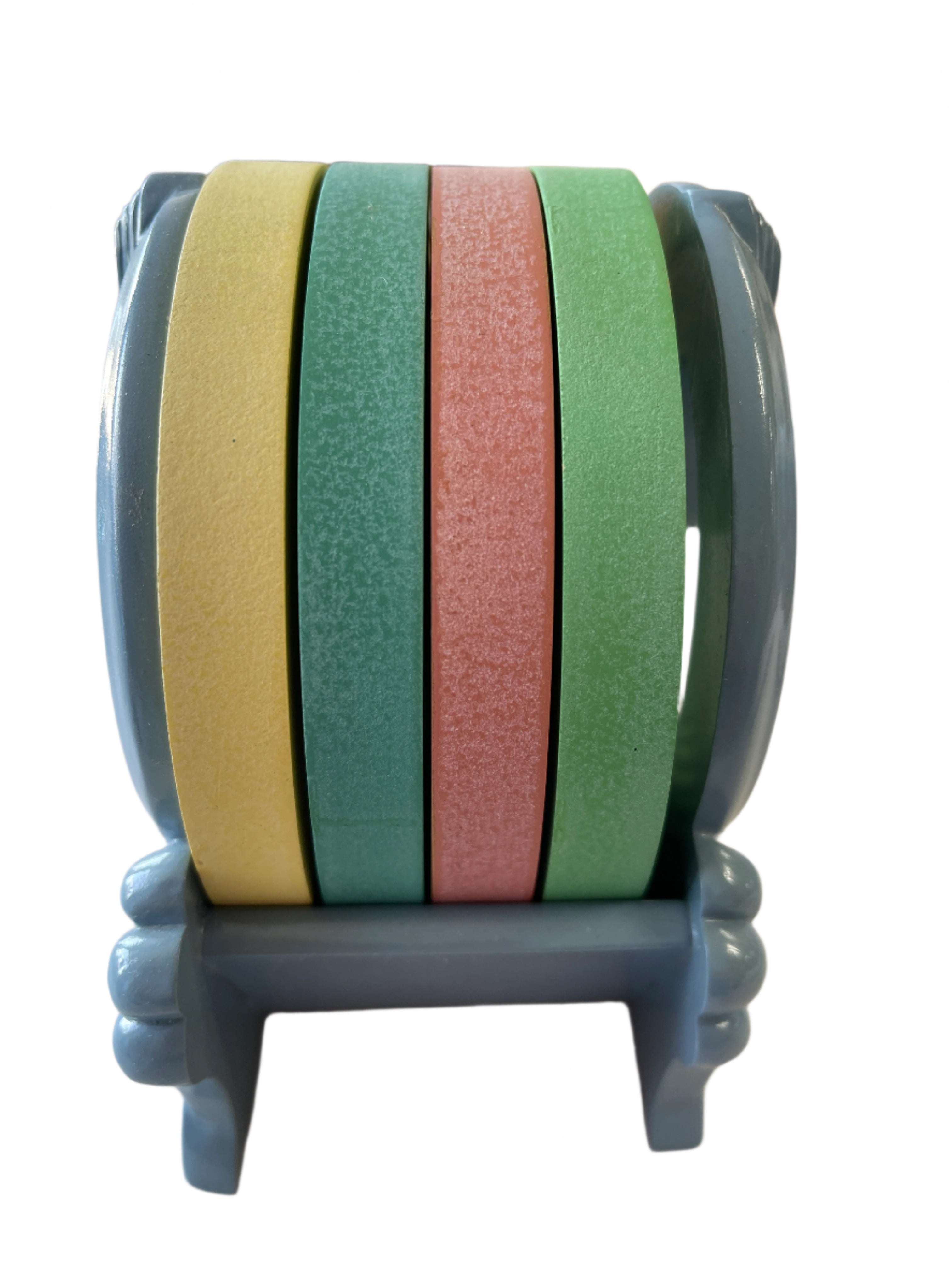 Fiesta Coasters Set of 4 in Periwinkle Holder