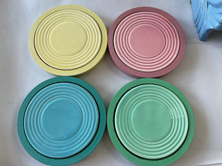 Fiesta Coasters Set of 4 in Periwinkle Holder Fiesta Copco Genuine