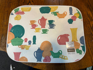 4 FIESTA WARE REVERSIBLE CLOTH PLACEMATS ICON SHAPES  NEW