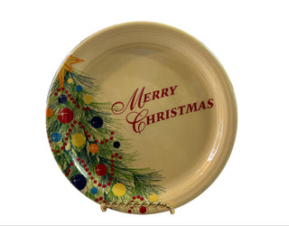 Fiesta Merry Christmas Bistro Luncheon Plate on Ivory