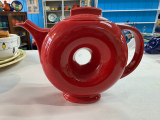China Specialties Hall Red Doughnut Teapot