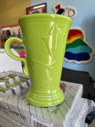 Fiesta Chartreuse Pedestal Mug Embossed Icons