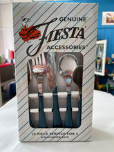 Load image into Gallery viewer, Fiesta 20 Piece Service for 4  Fan Swirl Flatware in JUNIPER
