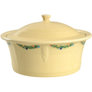 Fiesta Ivory Christmas Tree 2.5Qt  Covered Casserole NEW. RETIRED