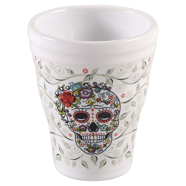 Fiesta Sugar Skull Bathroom Tumbler HTF