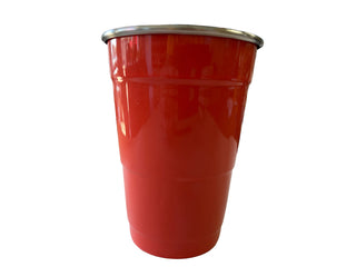 Fiesta Metal Solo Like Cups... Stainless Steel Party Cup Poppy