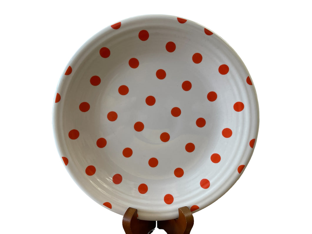 Fiesta HLCCA Exclusive White w/ Poppy Dots Salad Plate
