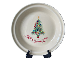 Fiesta Large Deep Dish Pie Baker Made with Love Christmas Tree