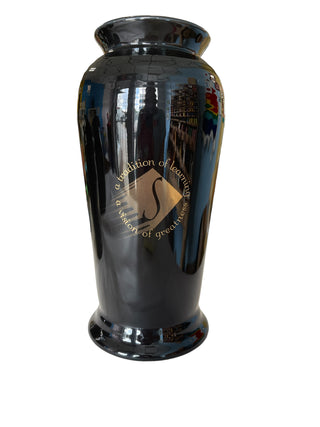 Fiesta Black Monarch Vase ( S )  Southern West Virginia Community College WV