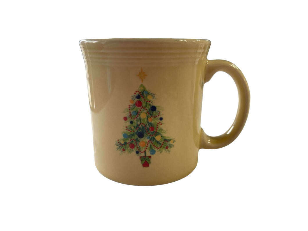 Fiesta Christmas Tree Mug 12 oz Java Coffee Cup  ivory
