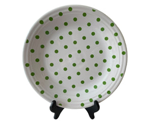 Fiesta HLCCA Dot Polka Dot White w Shamrock Dots Dinner Plate