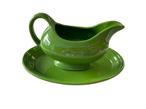 Fiesta Shamrock Gravy Boat w Under Tray