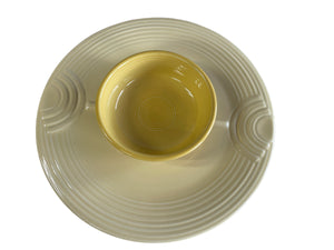 Fiesta Retired Chip n Dip Set Pale Yellow