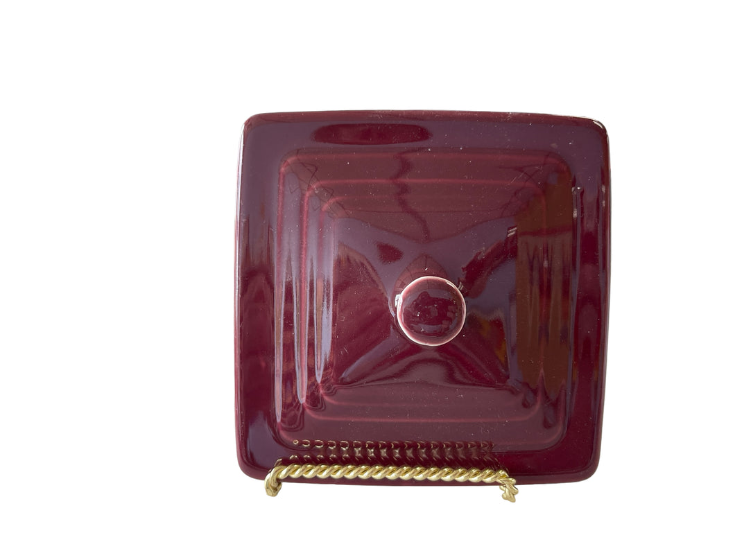 Fiesta Claret Covered Square ( Belk Box ) Replacement Lid