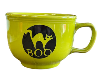 Fiesta Halloween Jumbo Mug BOO Cat  Lemongrass Discontinued