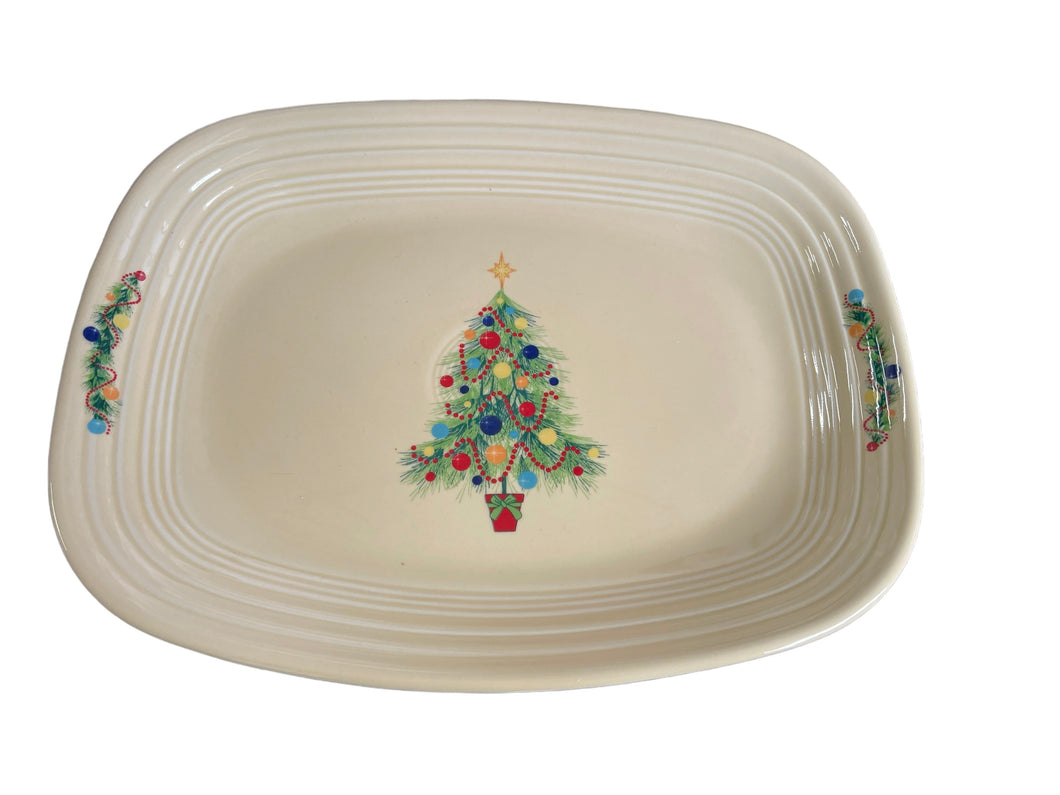 Fiesta Ivory Christmas Tree Rectangle Plate