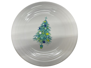 Fiesta Blue Tree on White Christmas luncheon. RETIRED