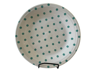 Fiesta HLCCA Exclusive White w Turquoise  Dots Dinner Plate