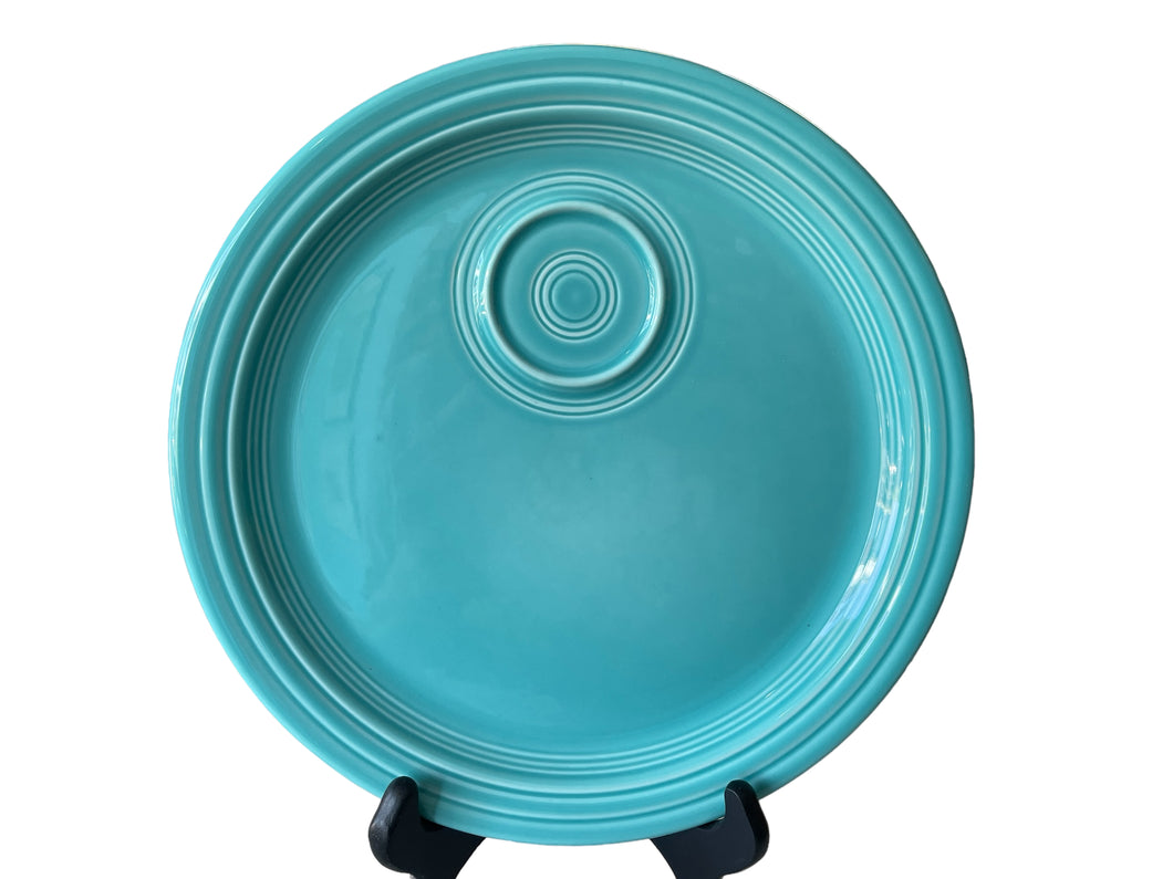 Fiesta Welled Serving Tray Snack Tray Turquoise