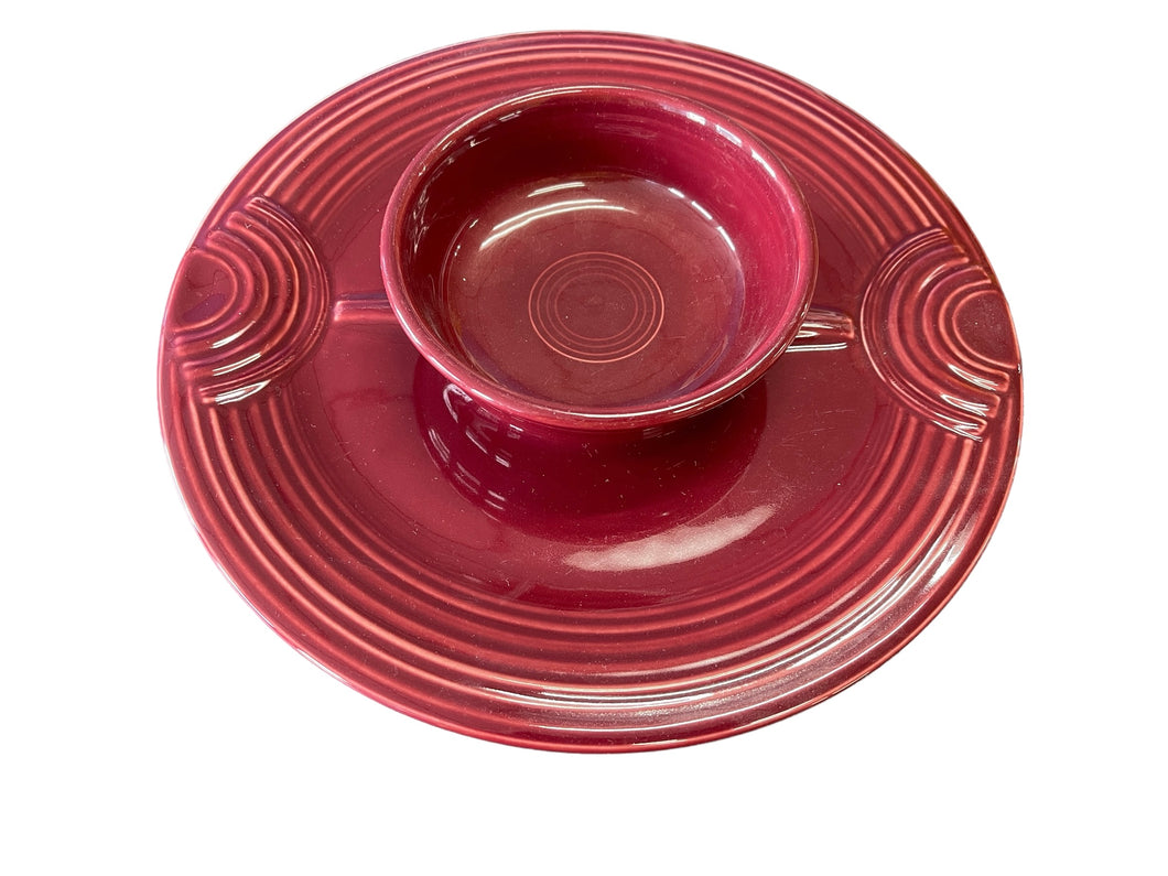 Fiesta Cinnabar Retired Cinnabar Chip & Dip Set