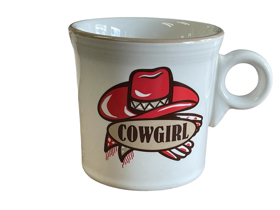 Fiesta Cowgirl Ring Handled Mug HTF