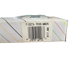 Genuine Fiesta Persimmon Swirl Fan Flatware NIB