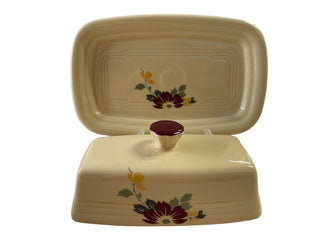 Fiestaware Claret Clematis Butter Dish Fiesta HLCCA XL Extra Large Butter Dish