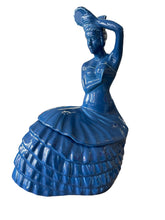 Load image into Gallery viewer, Fiesta Lapis Dancing Lady Cookie Jar Blue Last One in This Color
