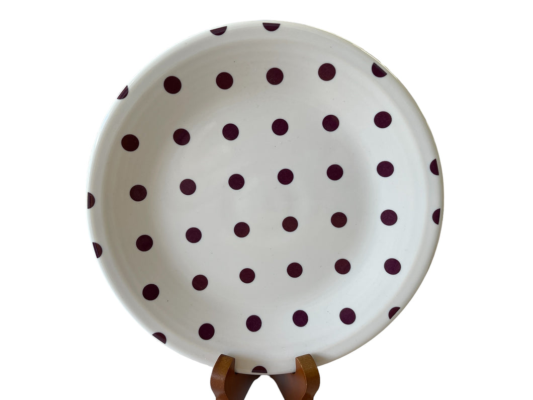 Fiesta HLCCA Exclusive White with Mulberry Dots Salad Plate
