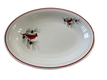 Load image into Gallery viewer, Fiesta Retired Pine Brach w Cardinal Platter
