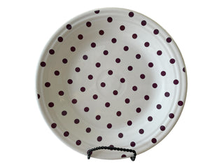 Fiesta HLCCA Exclusive White w/ Mulberry Dots Dinner Plate