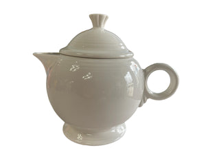 Fiesta White Large Teapot Retired Style