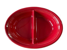 Load image into Gallery viewer, Fiesta retired Divided Oval Bowl Serving Bowl Scarlet
