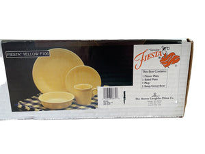 Fiesta 4 piece Place Setting  Yellow NIB