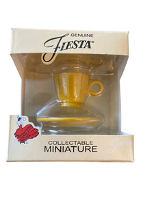 Genuine Fiesta Collectable Miniature Yellow Teapot