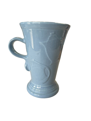 Homer Laughlin Irish Coffee Footed Mug in Turquoise