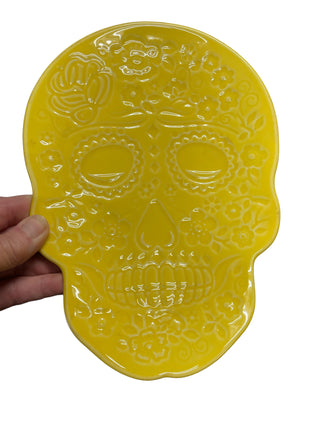 Fiesta Sunflower Skull Embossed Plate Limited