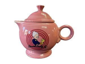 Fiesta LRG Teapot Granny & Tweety Looney Tunes Warner Bros Rose double sided decal